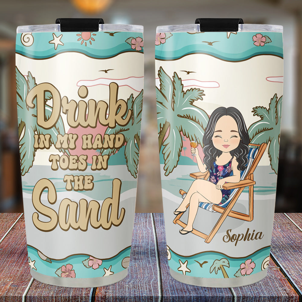 Hola Beaches Ver 2 - Personalized Custom Tumbler