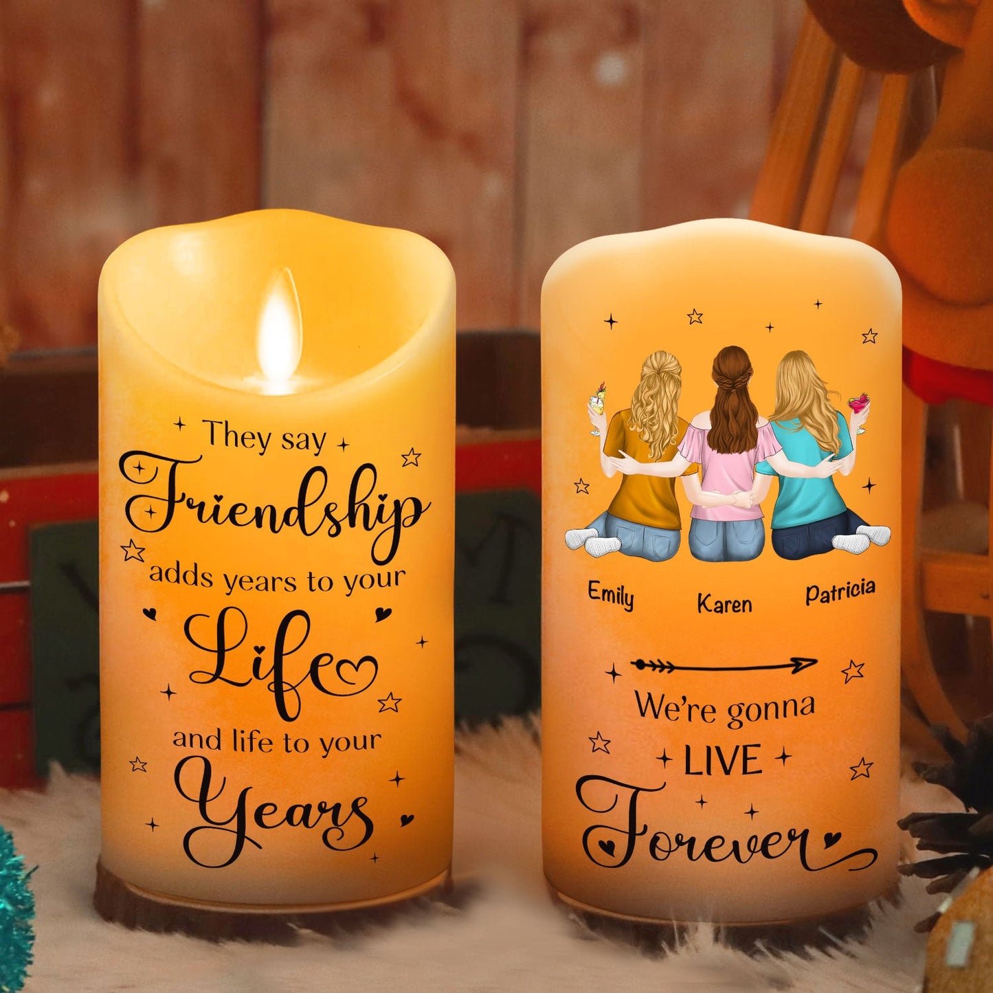 We Are Going To Live Forever - Personalized Custom LED Candle
