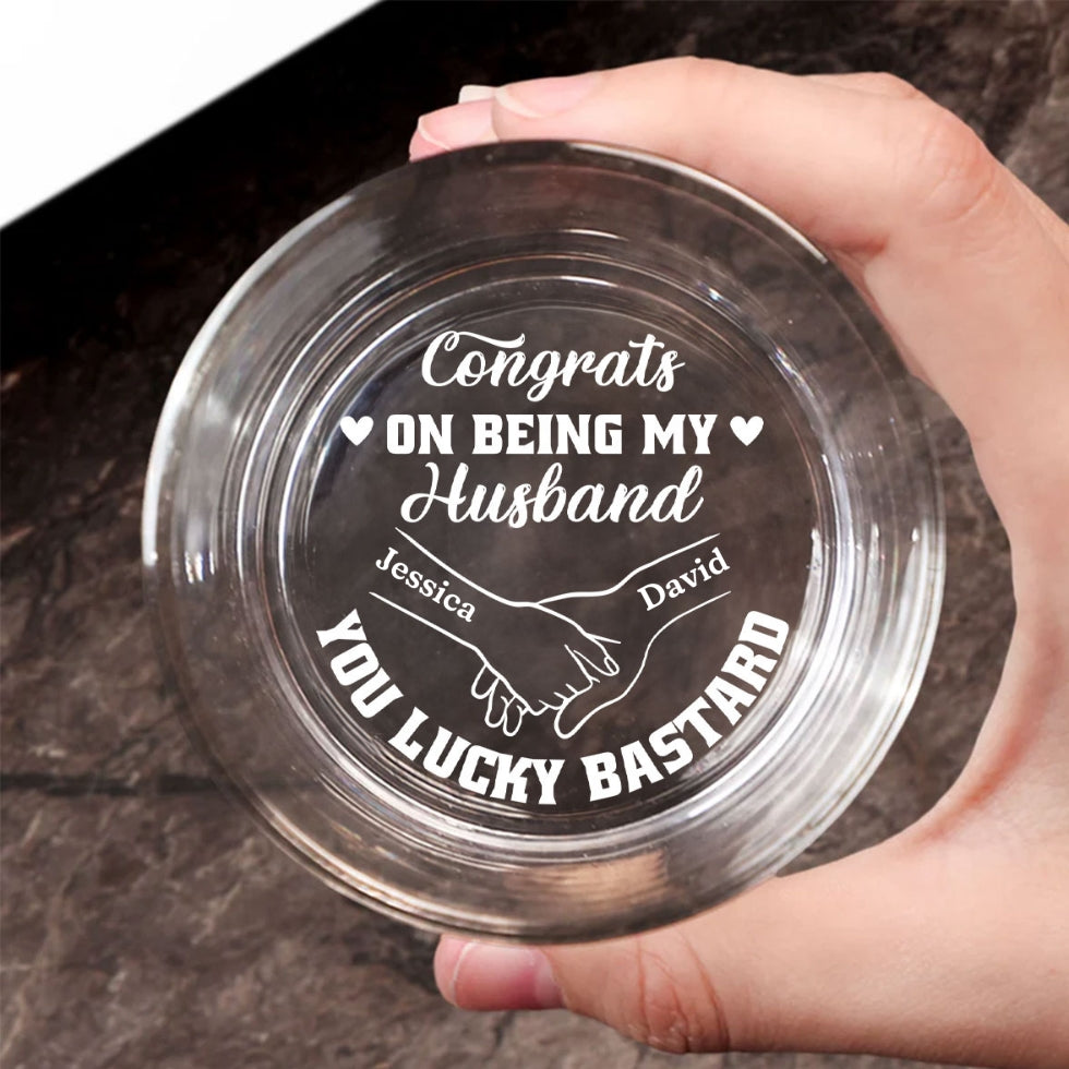 Congrats My Bastard - Personalized Custom Engraved Whiskey Glass