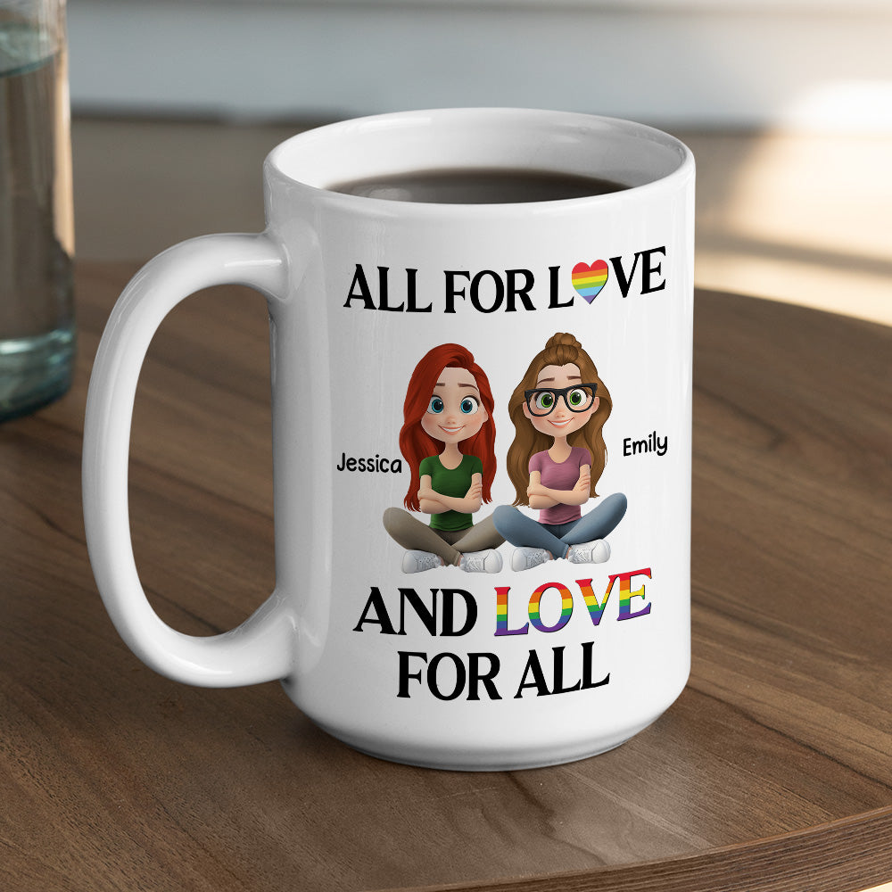 Spread Love To All Hearts - Personalized Custom Coffee Mug