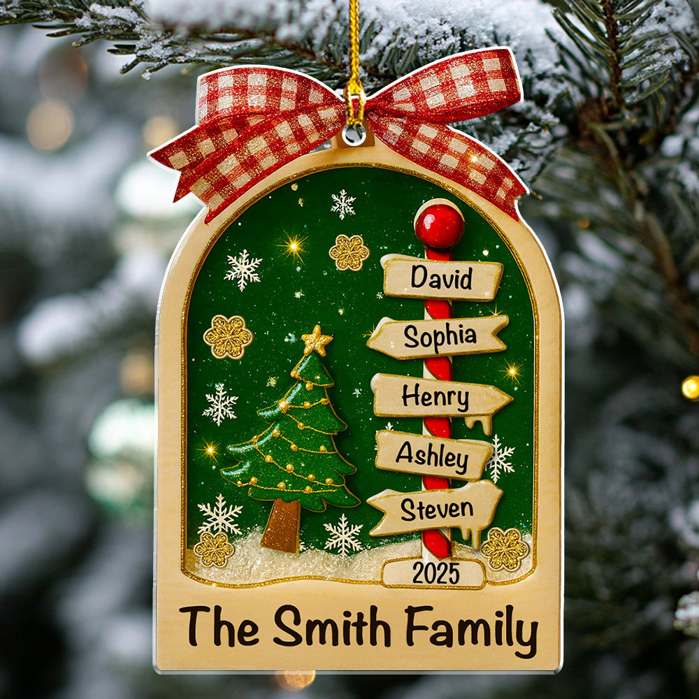 Family Holiday Magic - Personalized Custom Acrylic Ornament