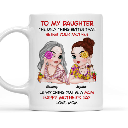 To My Daughter Hippie Version - Personalized Custom Coffee Mug