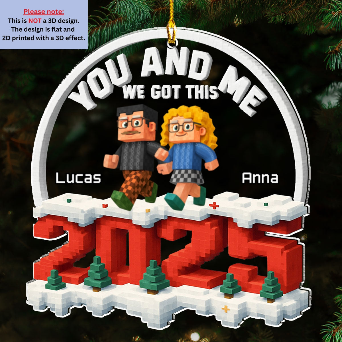 Of Course We Do - Personalized Custom 3D Effect Acrylic Ornament