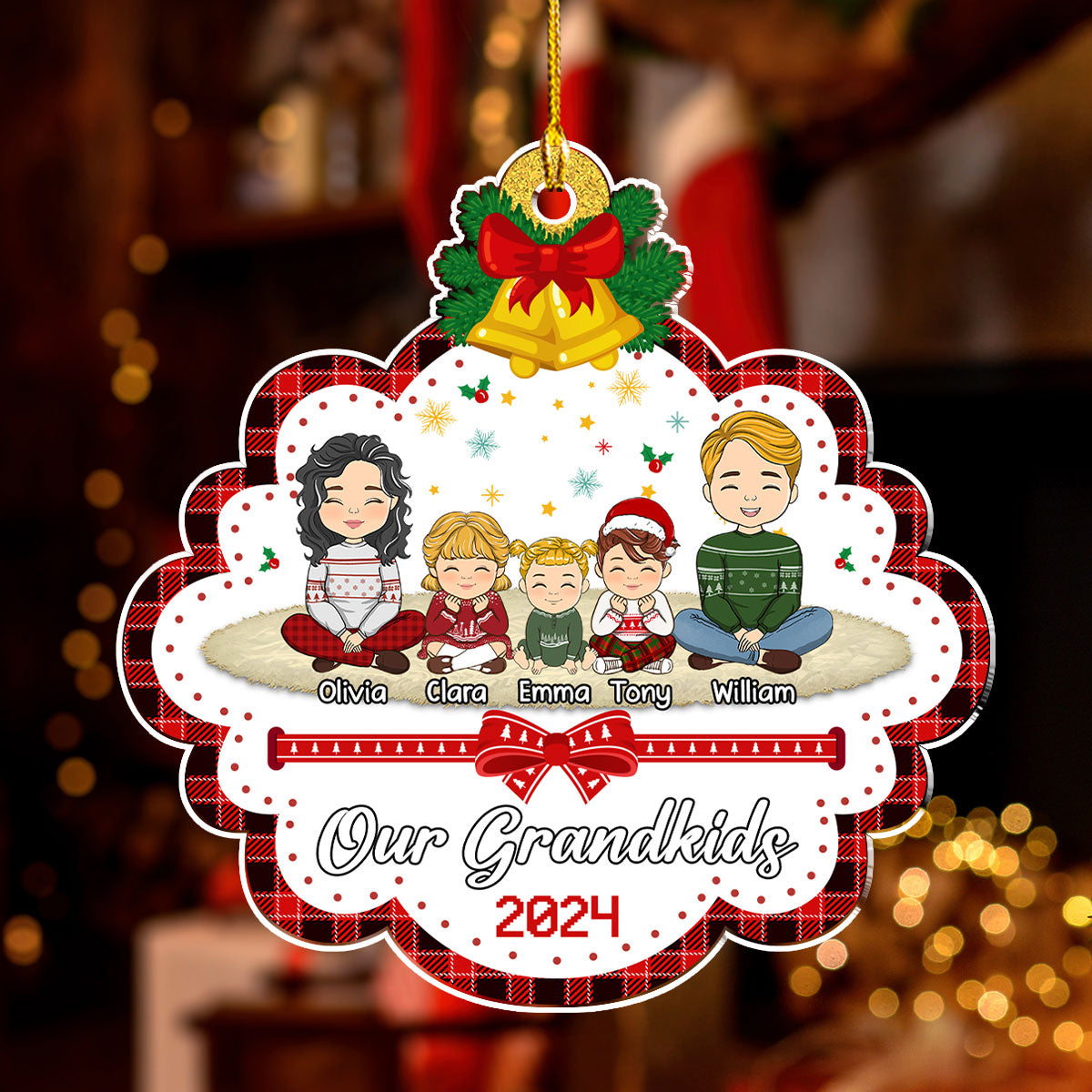 My Grandkids Christmas - Personalized Custom Acrylic Ornament