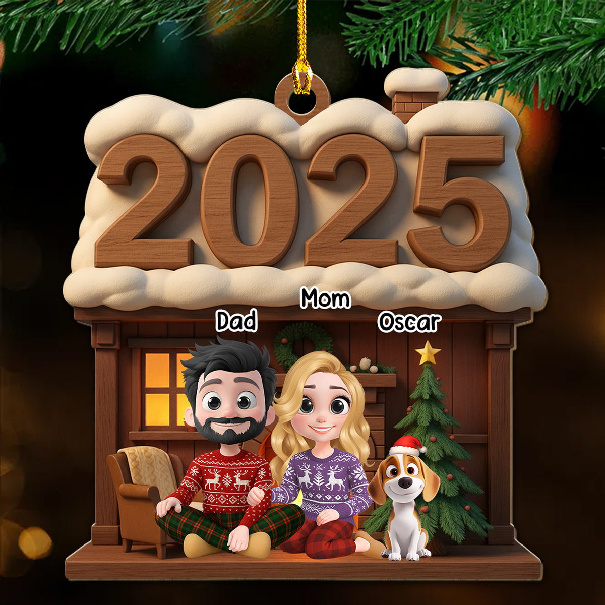 Family Reunion 2025 - Personalized Custom Wood Ornament