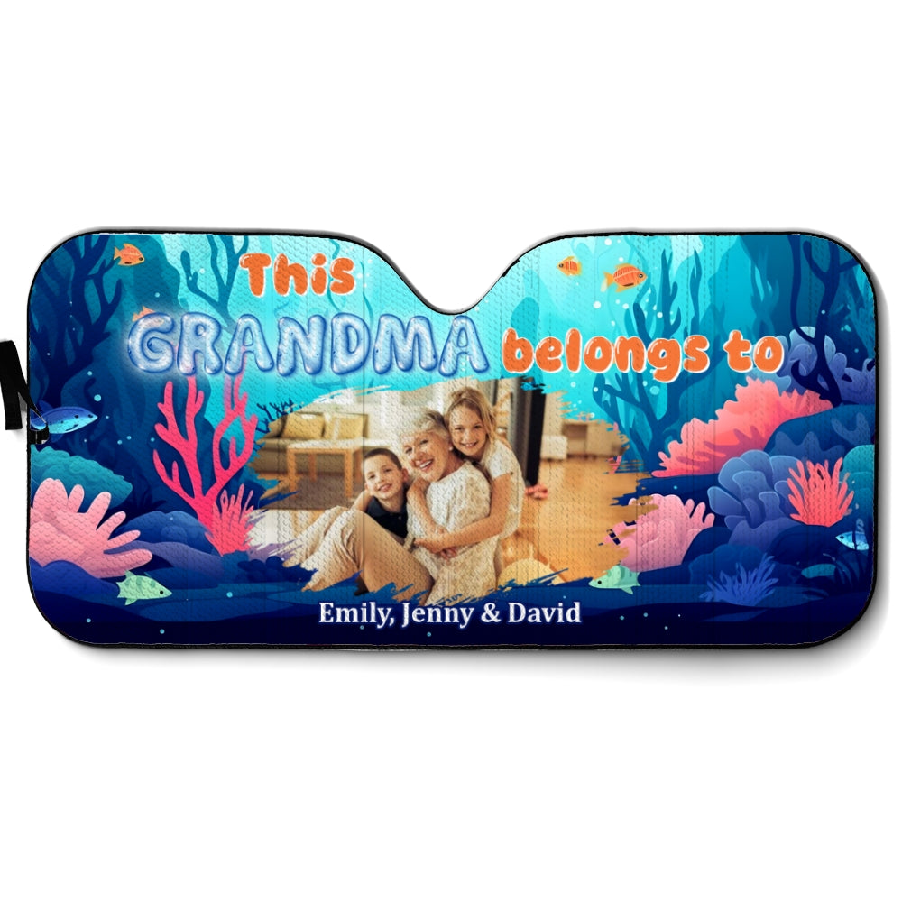 Grandma Turtle Photo - Personalized Custom Car Sunshade