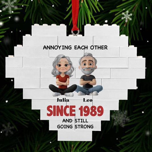 Till The End Of Time - Personalized Custom Heart Puzzle Ornament