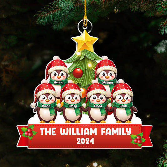 Our Family At Christmas 2024 - Personalized Custom Acrylic Ornament