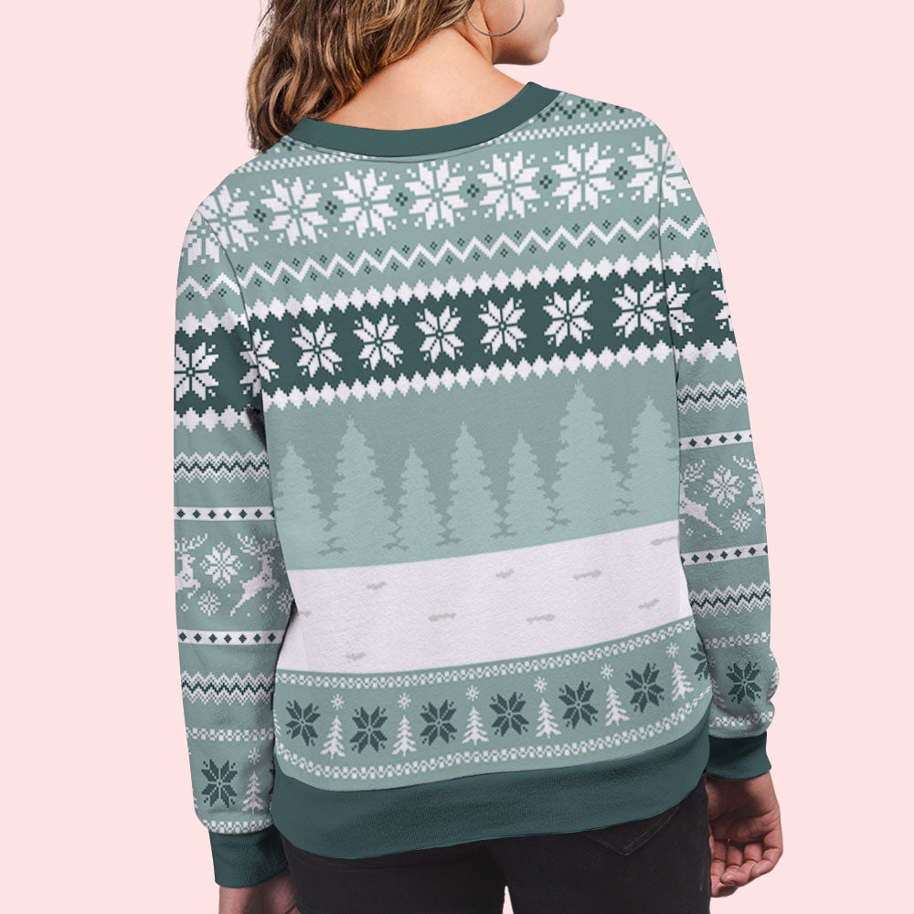 Our Family Christmas Sweatshirt - Personalized Custom All-Over-Print Sweatshirt