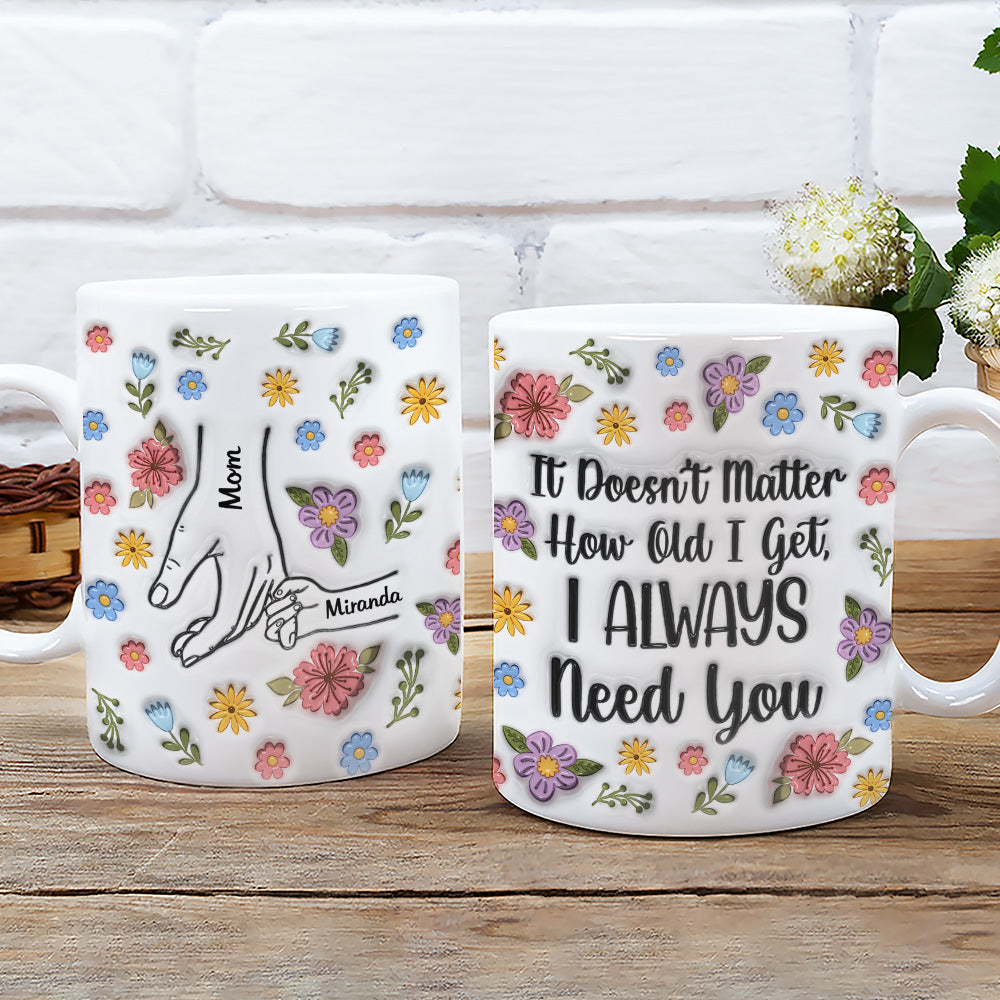I Always Need You Version 2 - Personalized Custom 3D Inflated Effect Coffee Mug