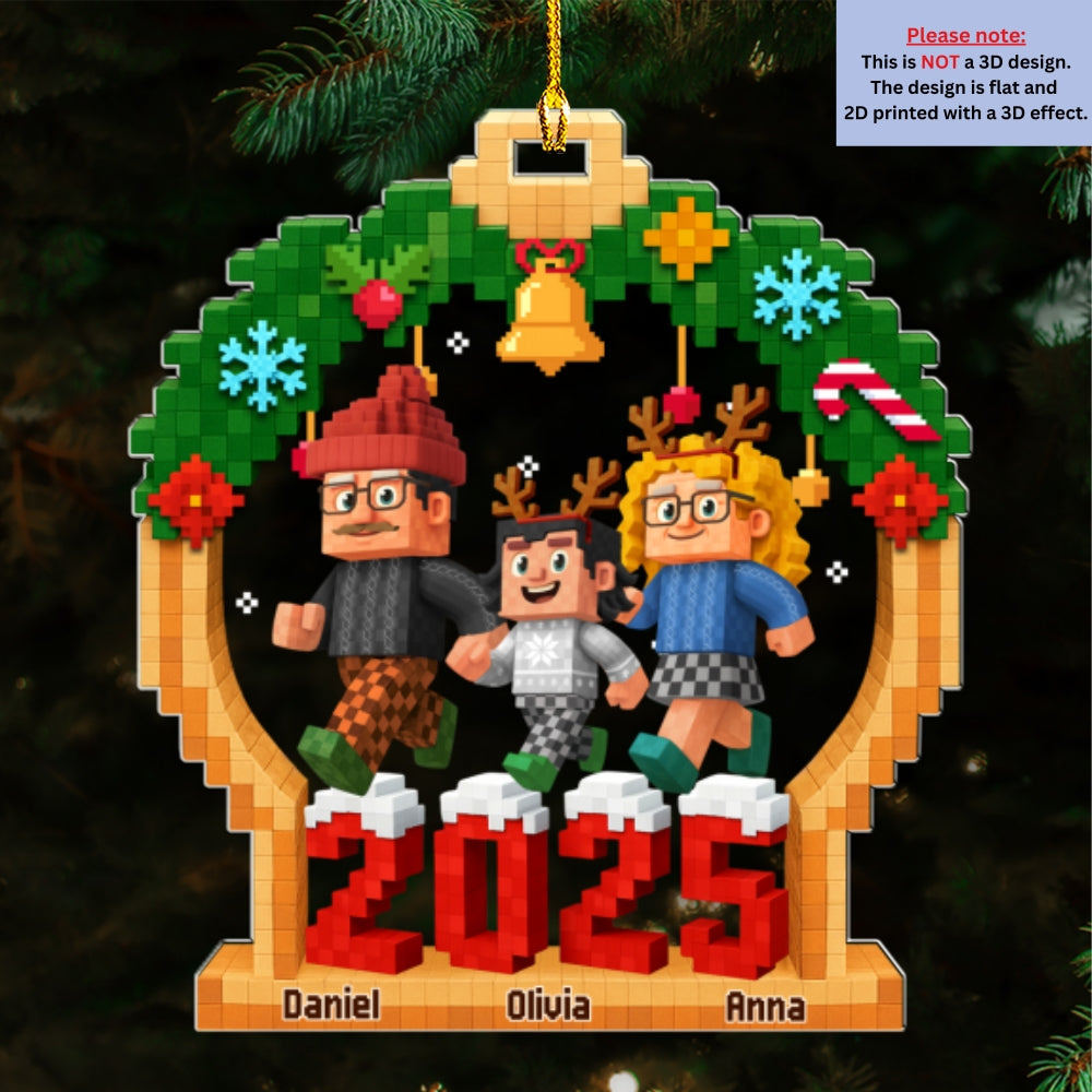 Playing In Snow - Personalized Custom 3D Effect Acrylic Ornament