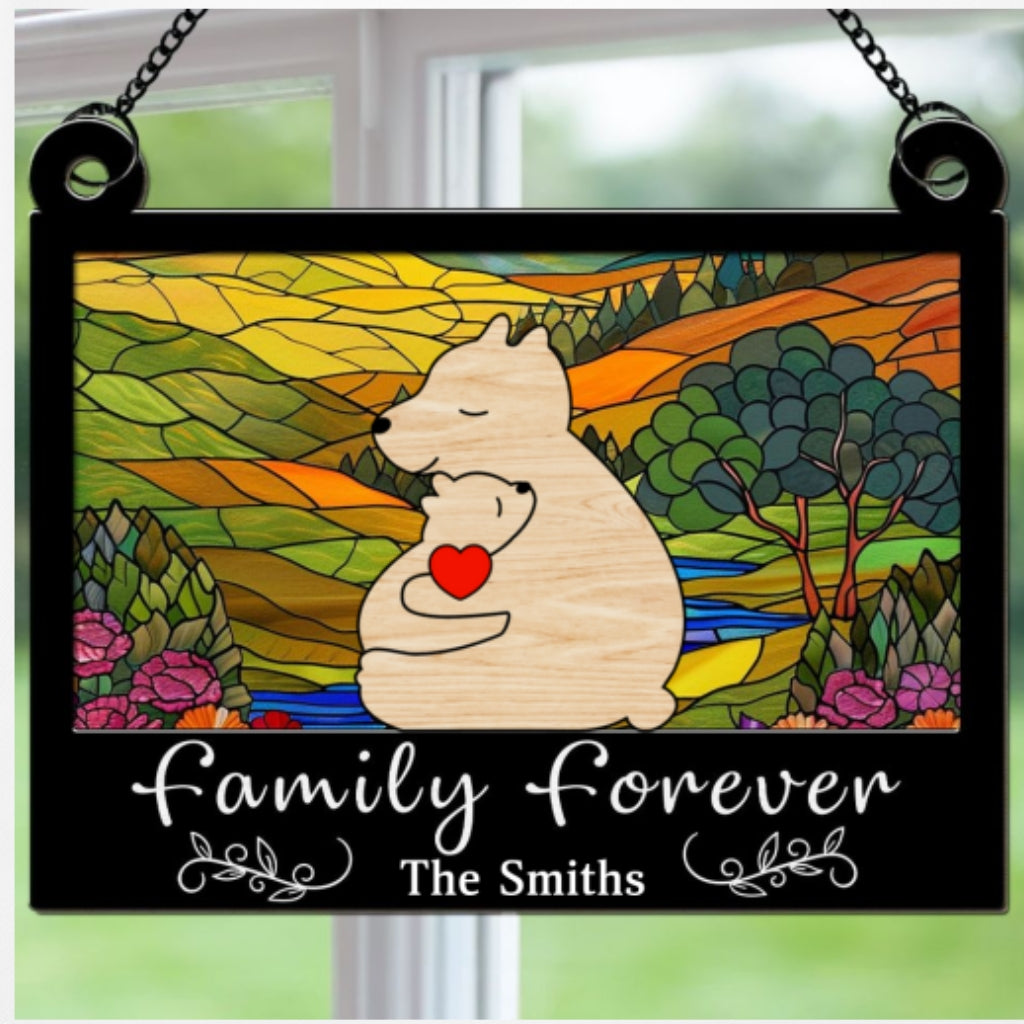 Bear Family - Personalized Custom Suncatcher