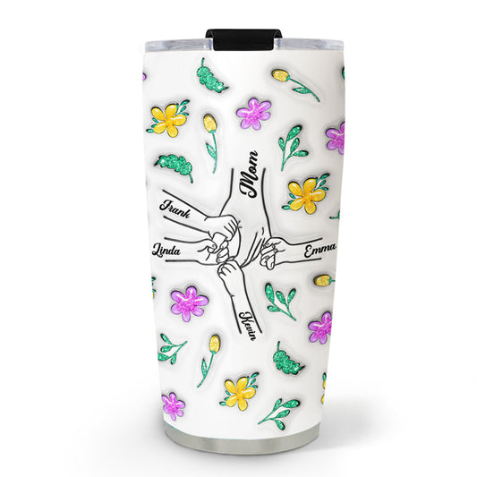 You Hold Our Hands, Also Our Hearts - Personalized Custom 3D Inflated Effect Tumbler