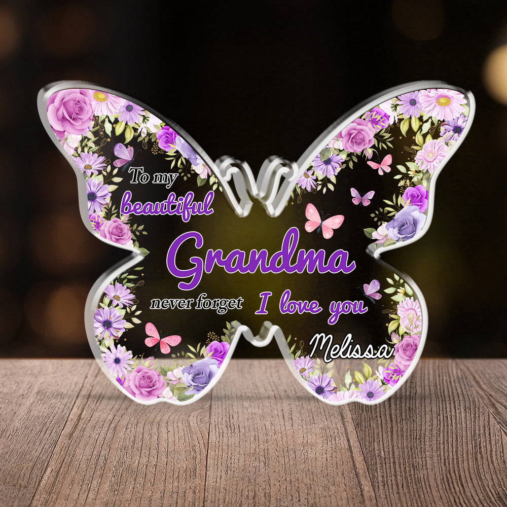 To My Beautiful Mommy Grandma - Personalized Custom Acrylic Plaque