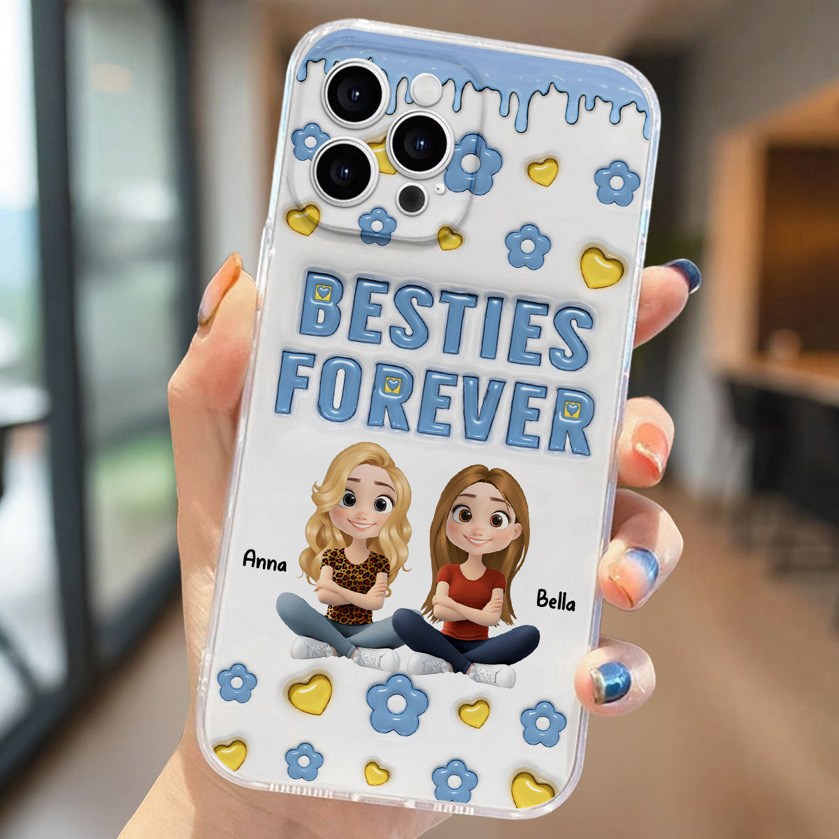 Life Is Better With True Friend Cartoonize - Personalized Custom 3D Inflated Effect Phone Case