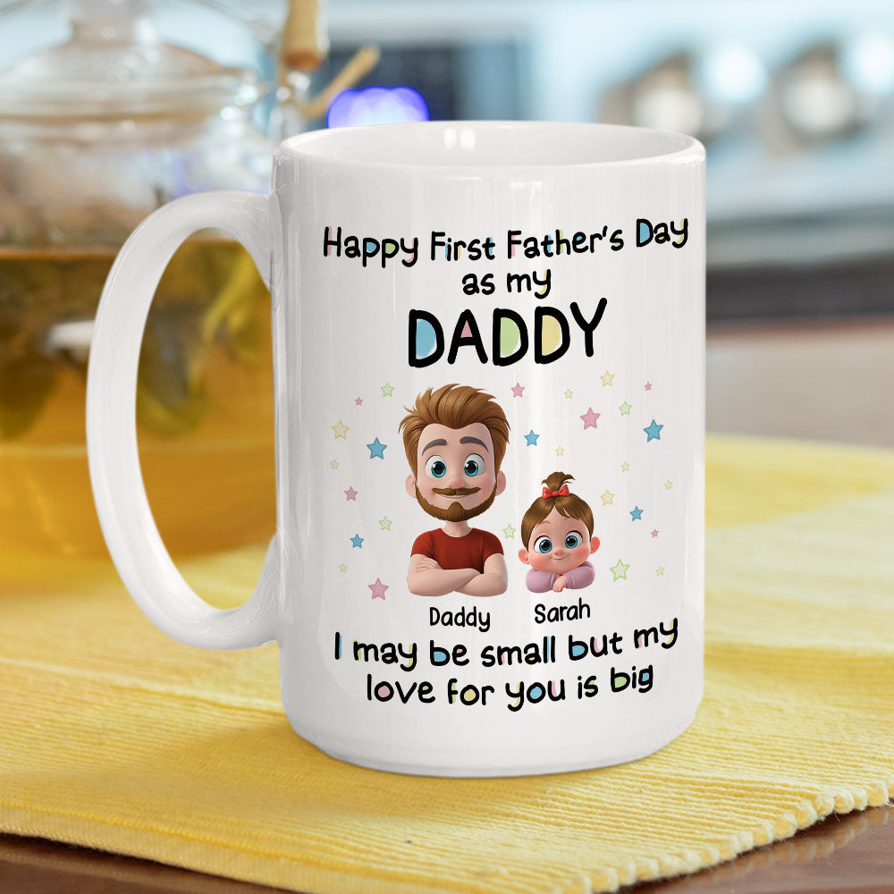 First Father Day With Baby - Personalized Custom Coffee Mug