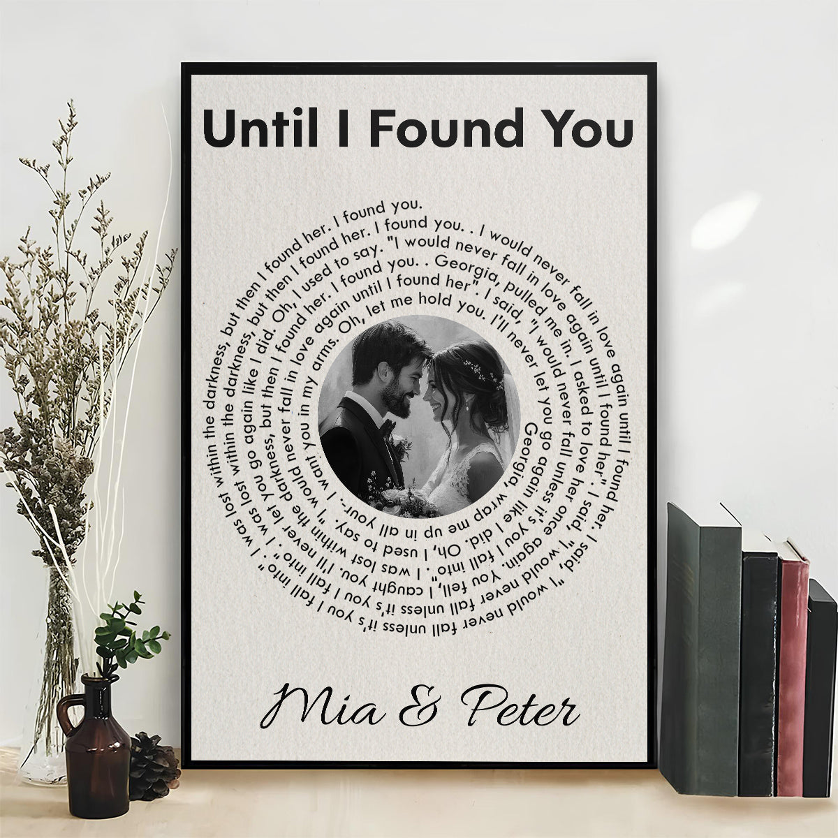 Custom Couple Photo And Favorite Spiral Song Lyrics - Personalized Custom Poster