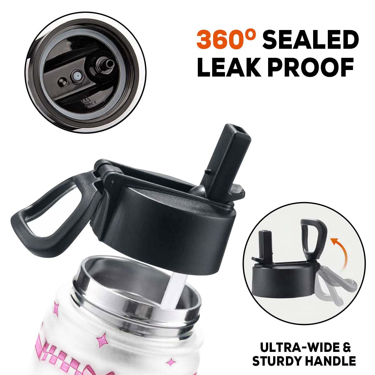 Color Pop Kids - Personalized Custom 3D Inflated Effect Kids Water Bottle