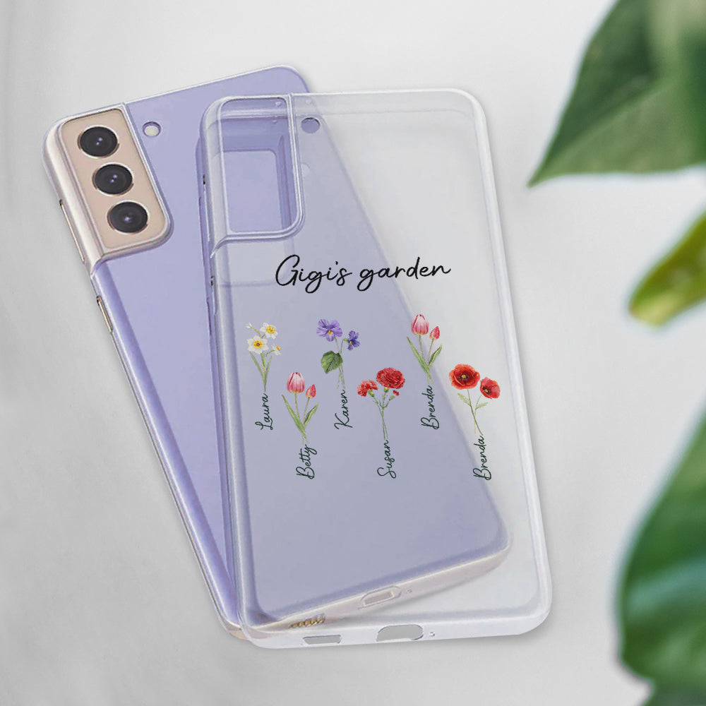 Garden Of Grandma With Birth Month Flowers - Personalized Custom Phone Case