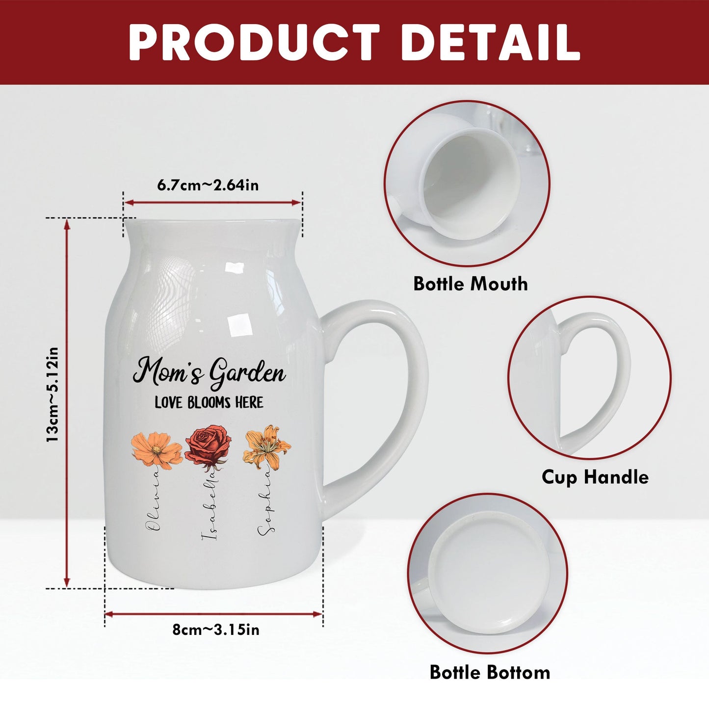 Love Bloom Here - Personalized Custom Flower Vase