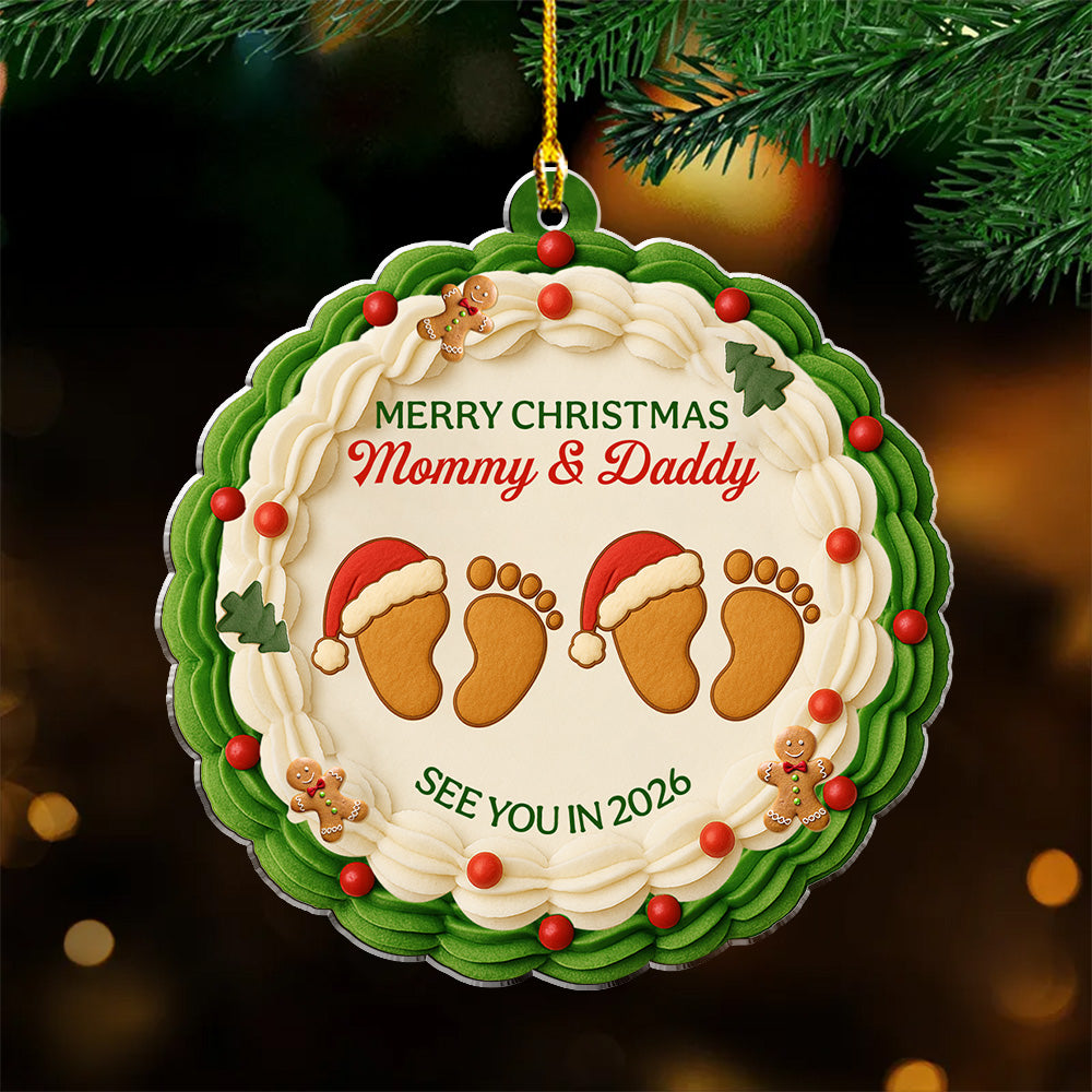 Baby Expecting See You - Personalized Custom Acrylic Ornament