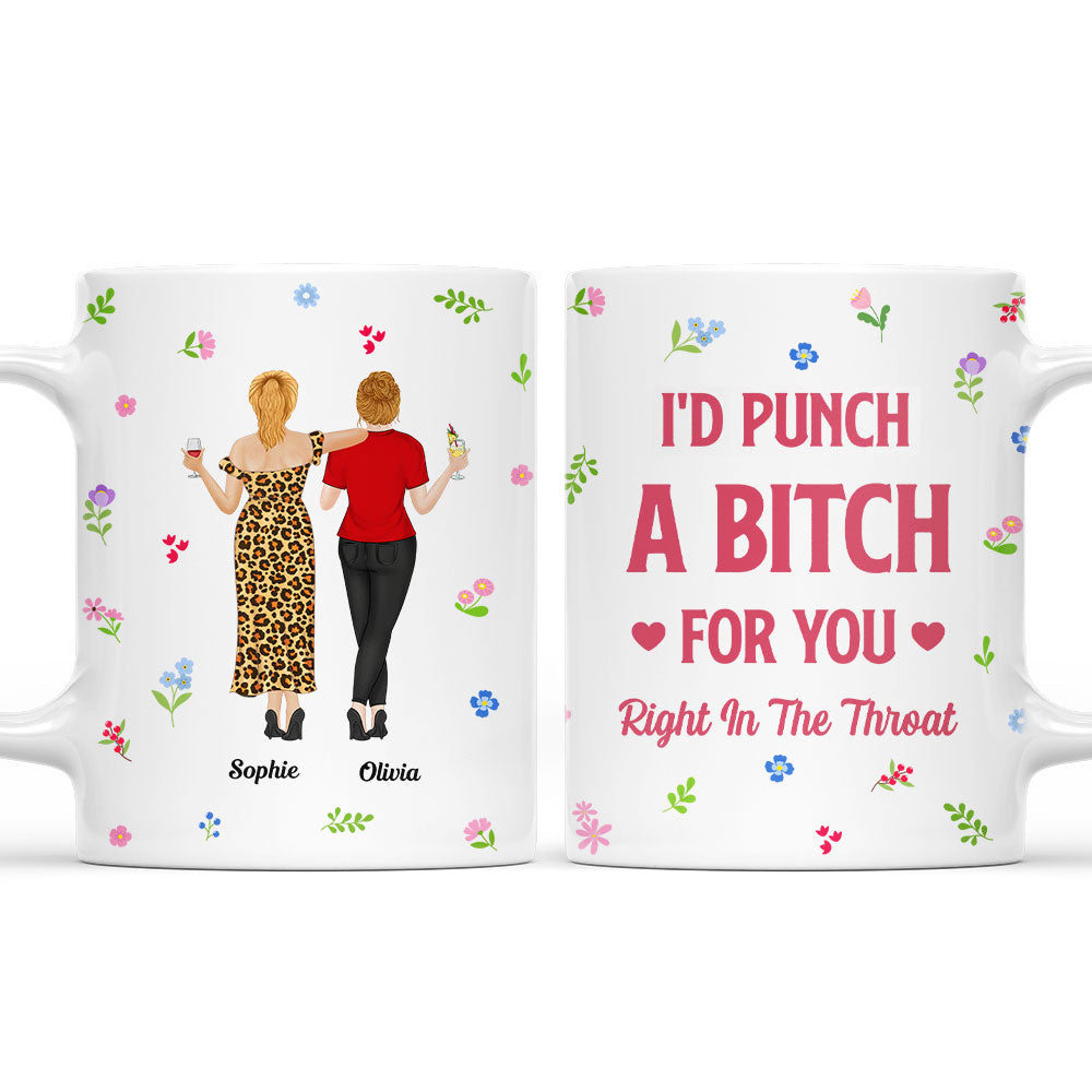 Punch Bitch Besties - Personalized Custom Coffee Mug