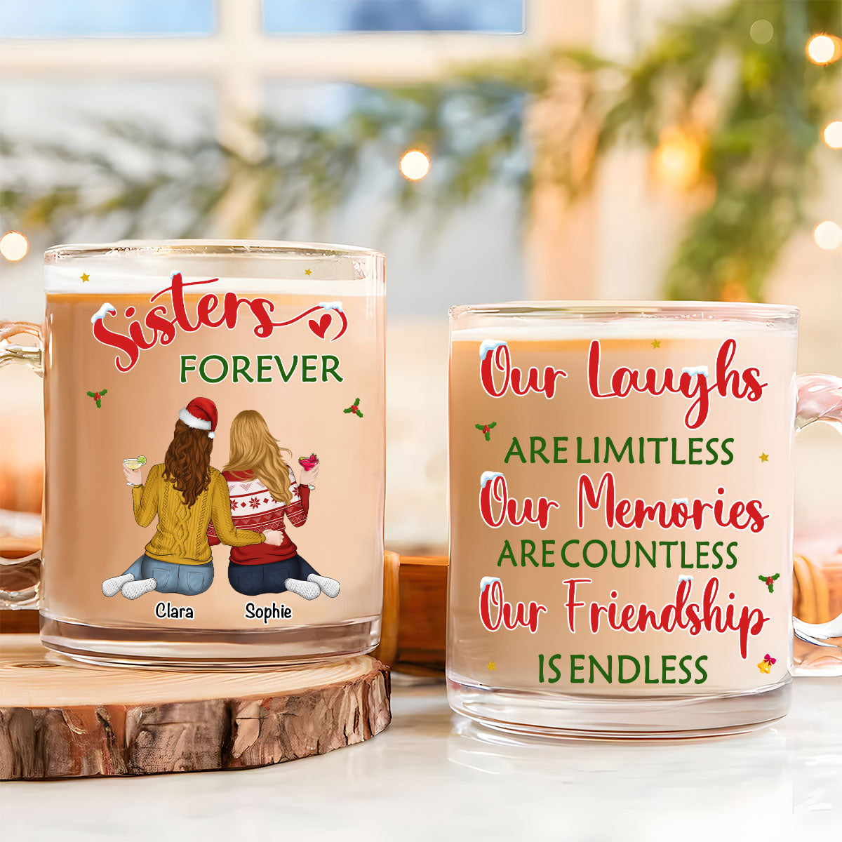 Our Friendship - Personalized Custom Glass Mug