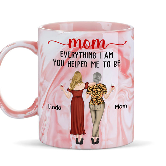 Everything I Am - Personalized Custom Pink Marble Mug