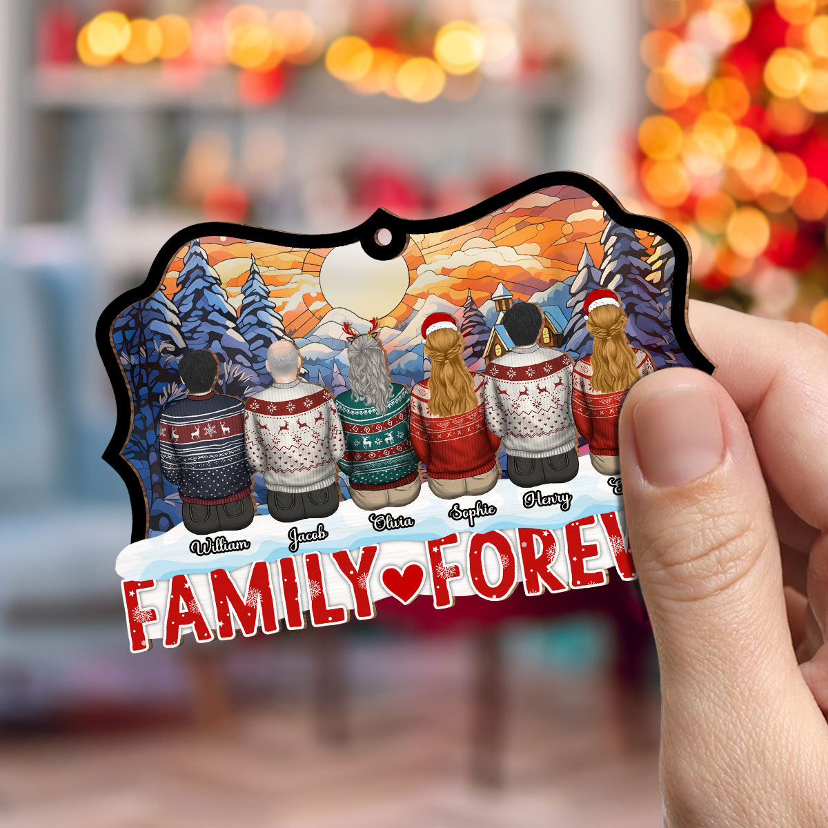 Together For A Lifetime - Personalized Custom Suncatcher Ornament