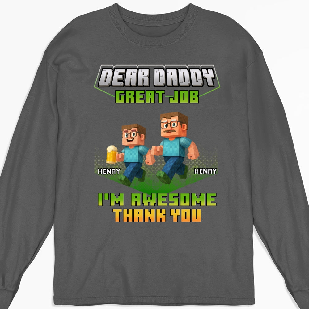 Thank You Dadcraft - Personalized Custom Shirt