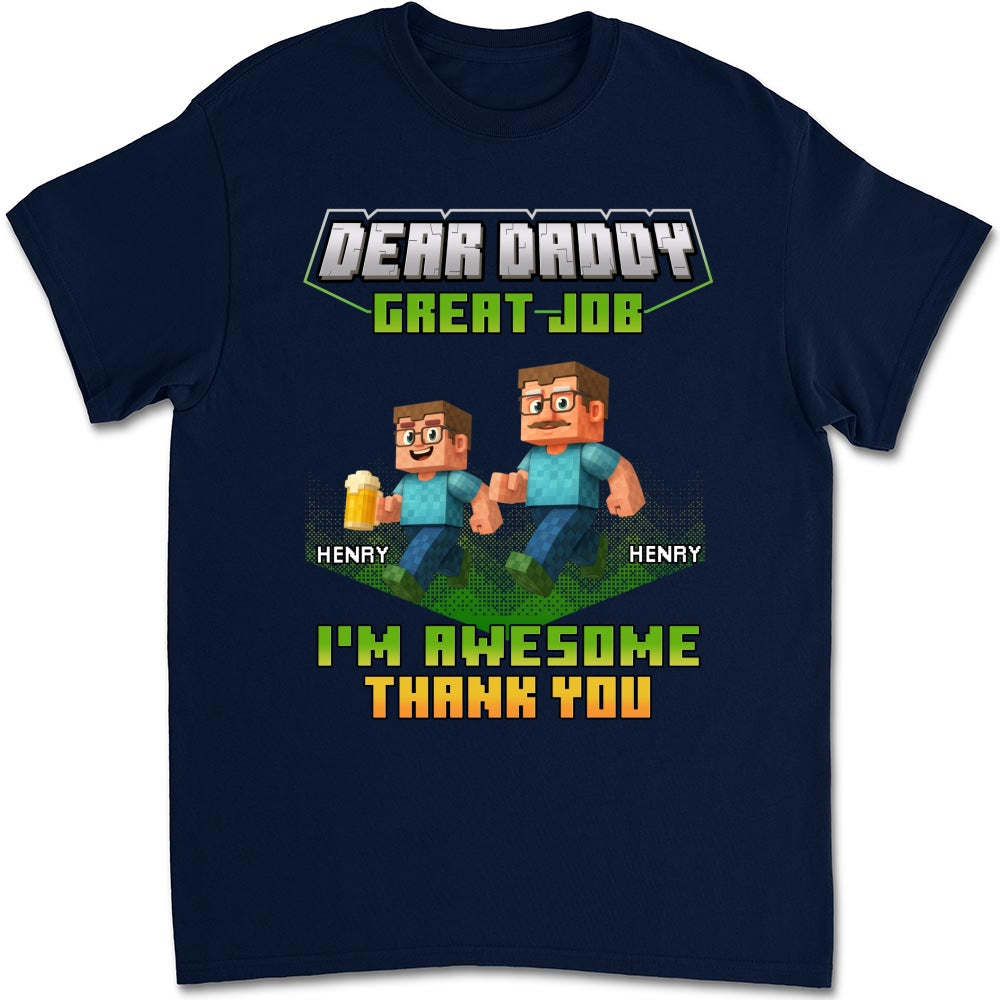 Thank You Dadcraft - Personalized Custom Shirt