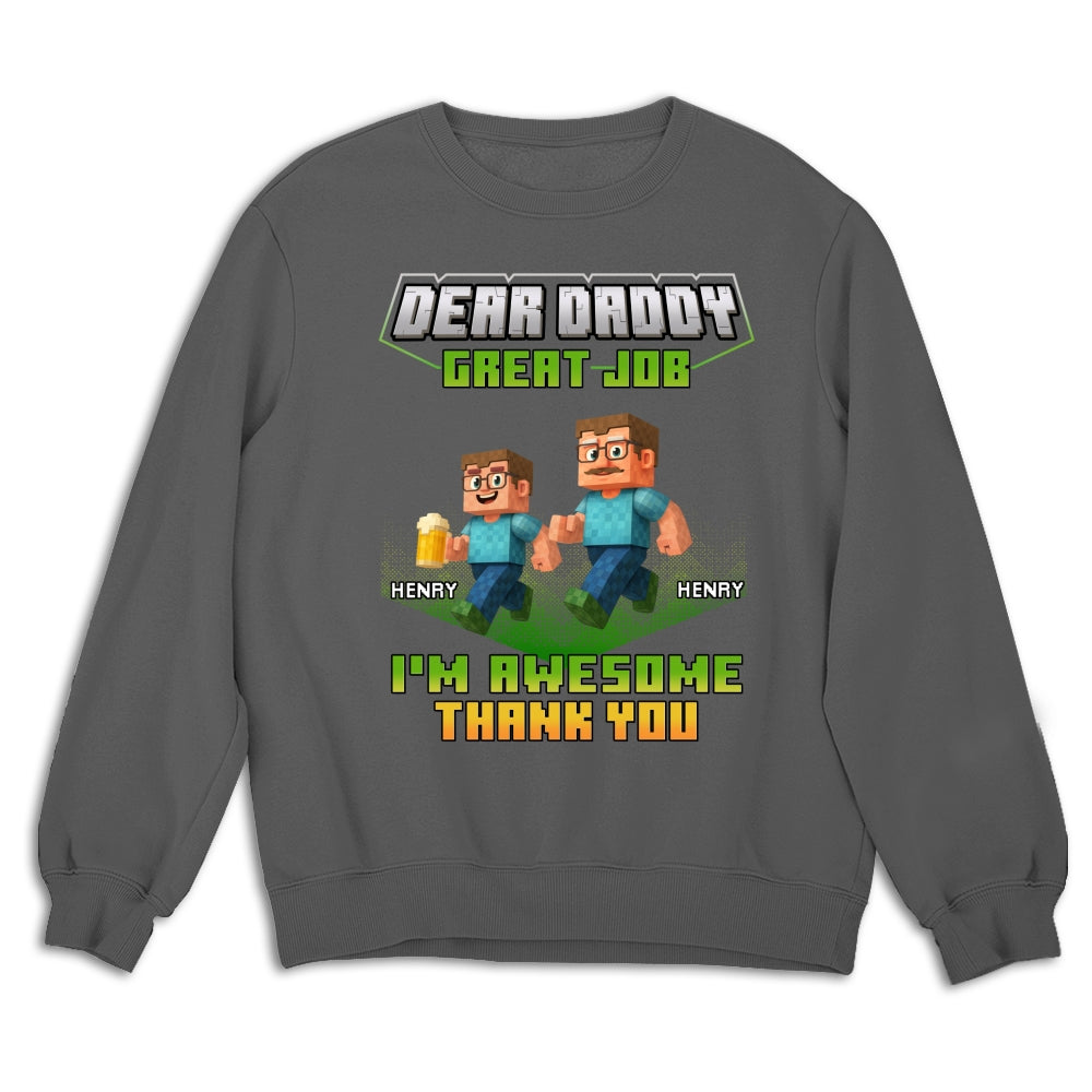 Thank You Dadcraft - Personalized Custom Shirt