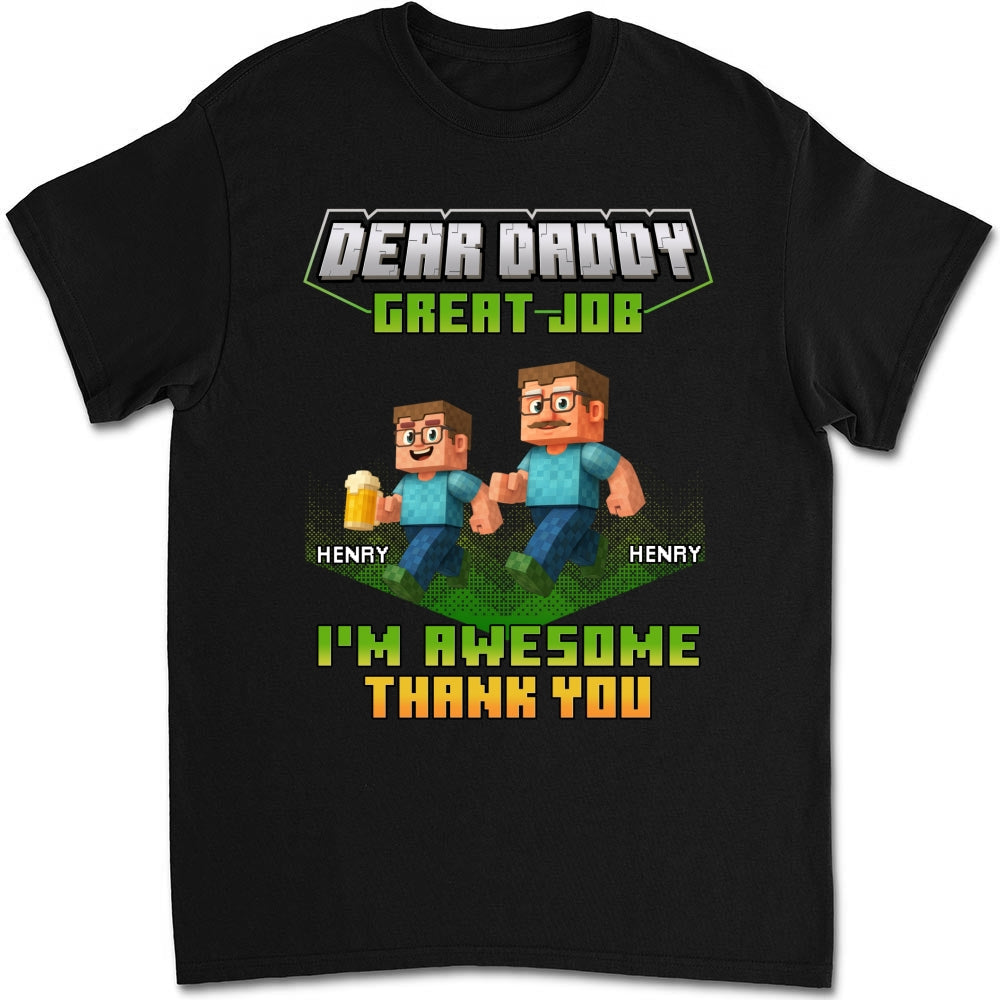 Thank You Dadcraft - Personalized Custom Shirt