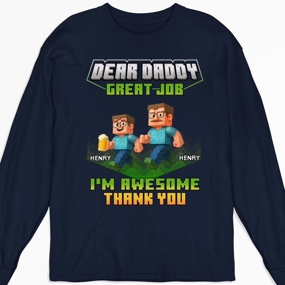 Thank You Dadcraft - Personalized Custom Shirt