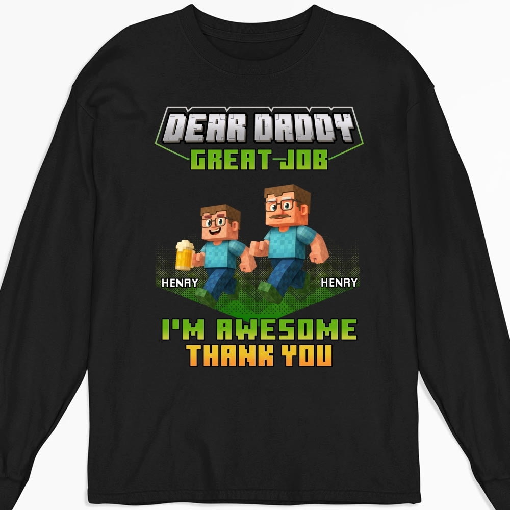 Thank You Dadcraft - Personalized Custom Shirt