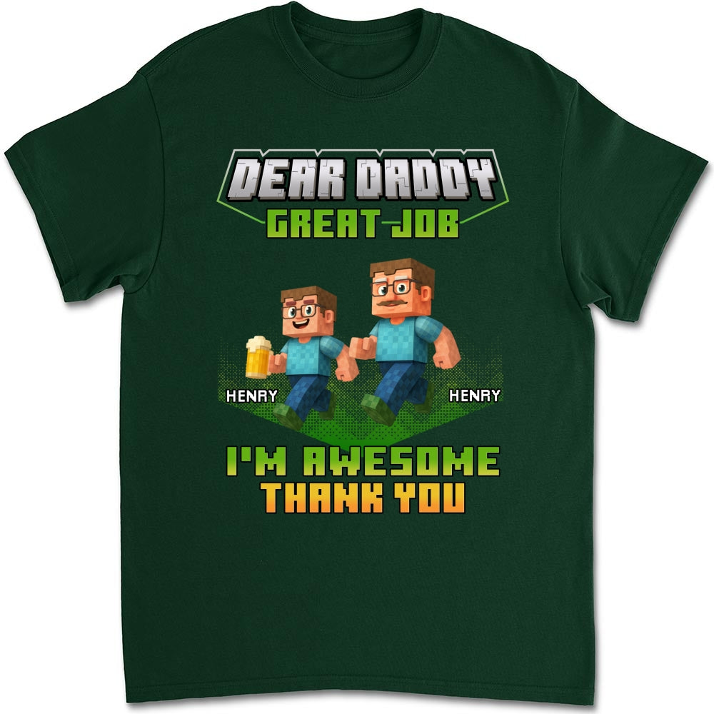 Thank You Dadcraft - Personalized Custom Shirt