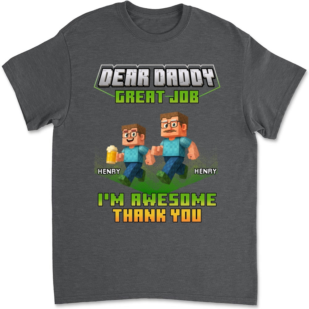Thank You Dadcraft - Personalized Custom Shirt