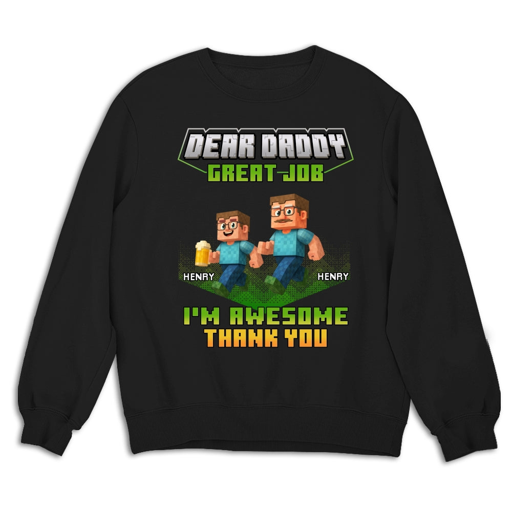 Thank You Dadcraft - Personalized Custom Shirt