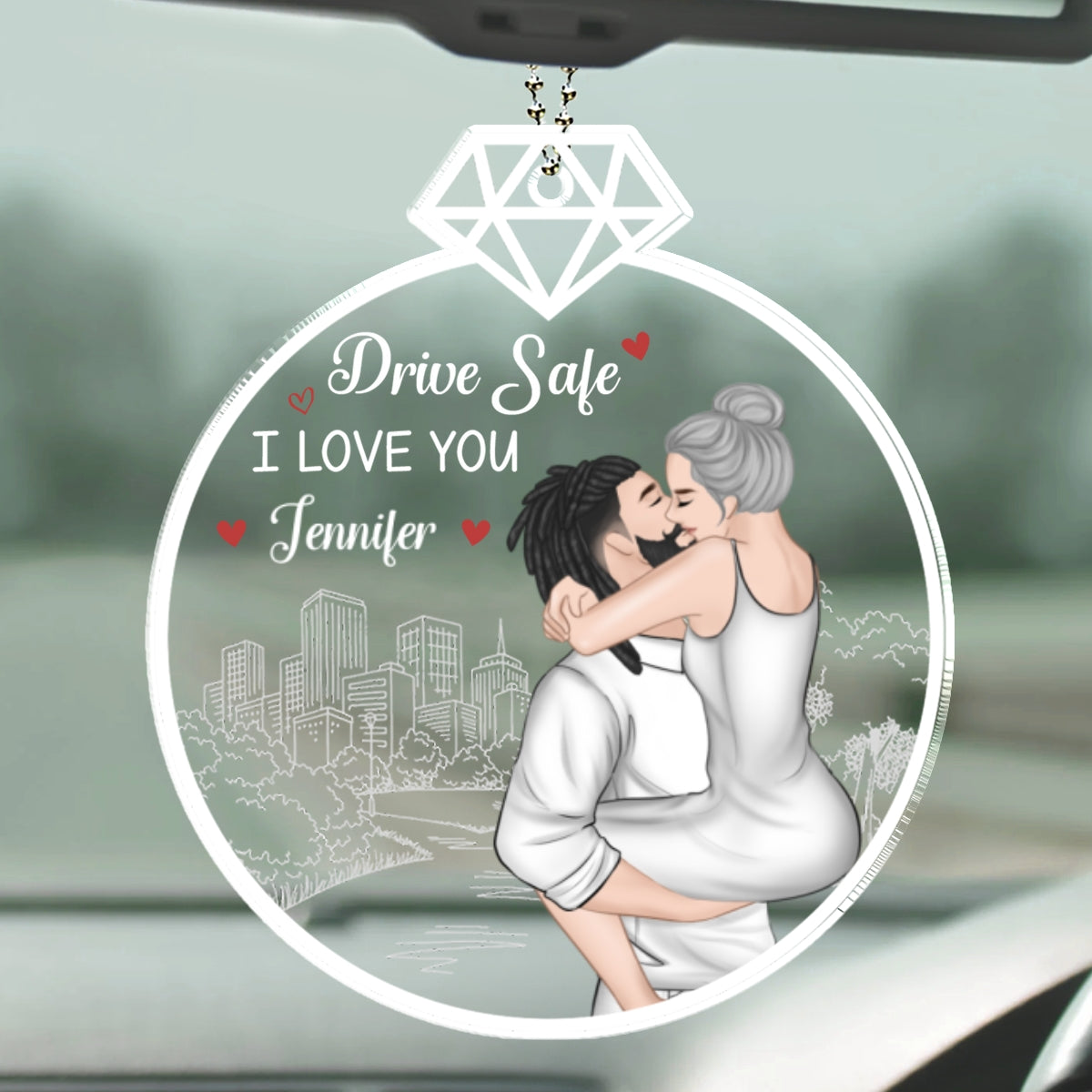 Drive Safe, I Love You  - Personalized Custom Car Ornament