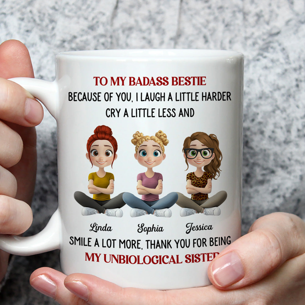 Thanks For My Unbiological Sister - Personalized Custom Coffee Mug