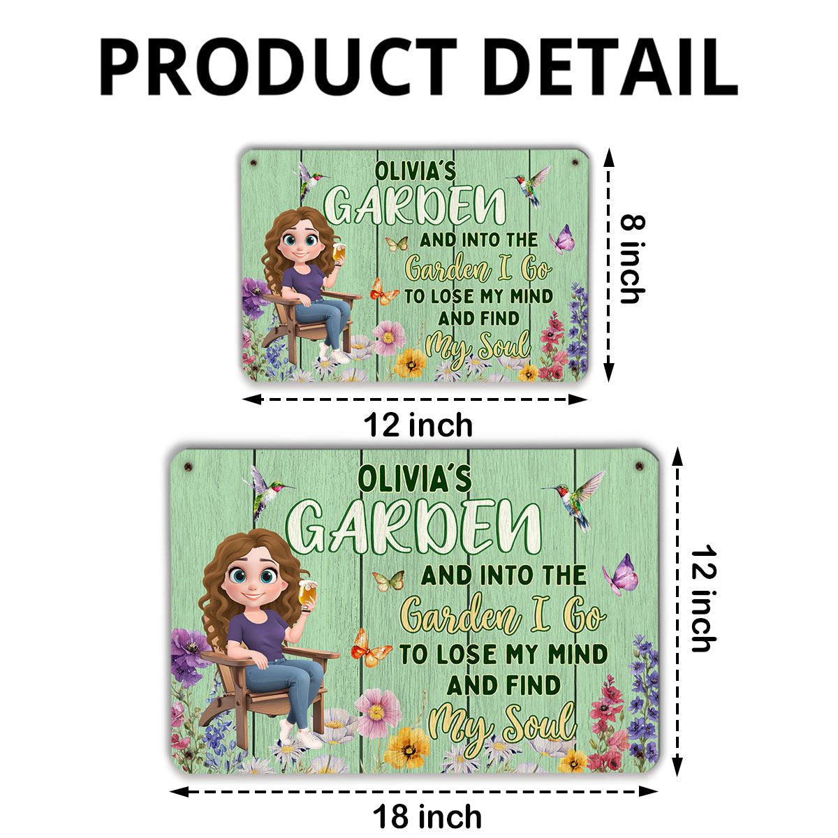 In My Garden - Personalized Custom Metal Sign