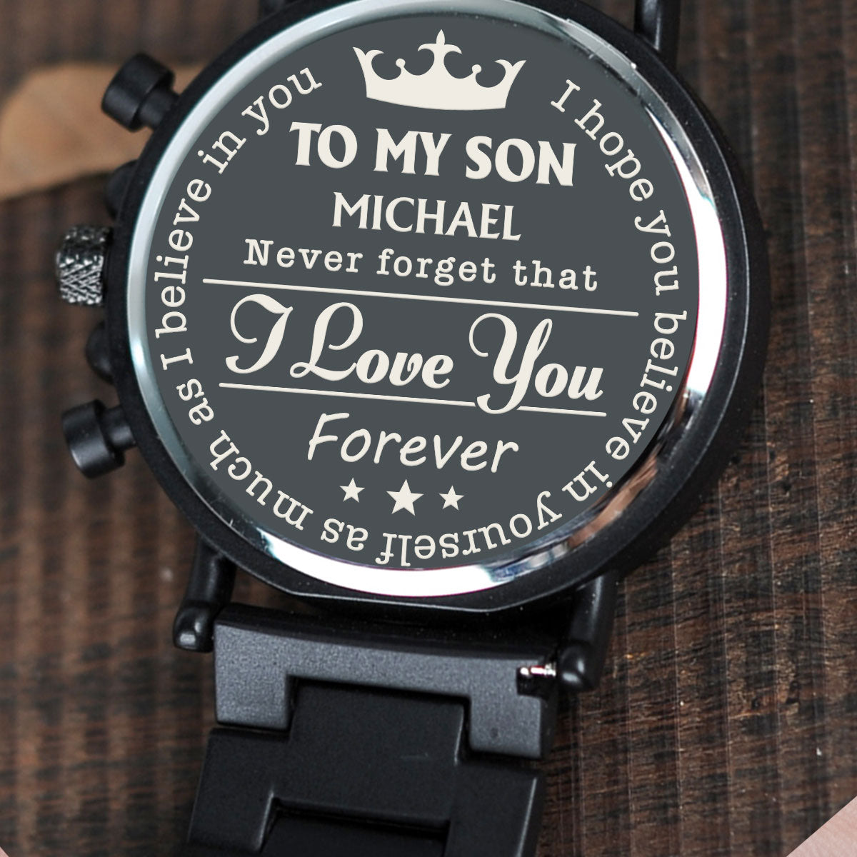 I Love You Forever - Personalized Engraved Wooden Watches GQ026