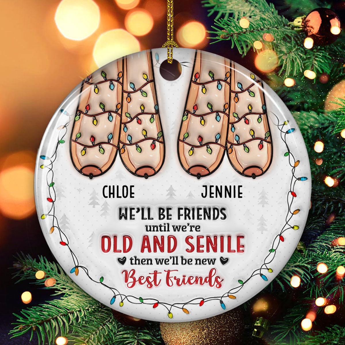 I Want To Share Every Moment With You - Personalized Custom 3D Inflated Effect Ceramic Ornament