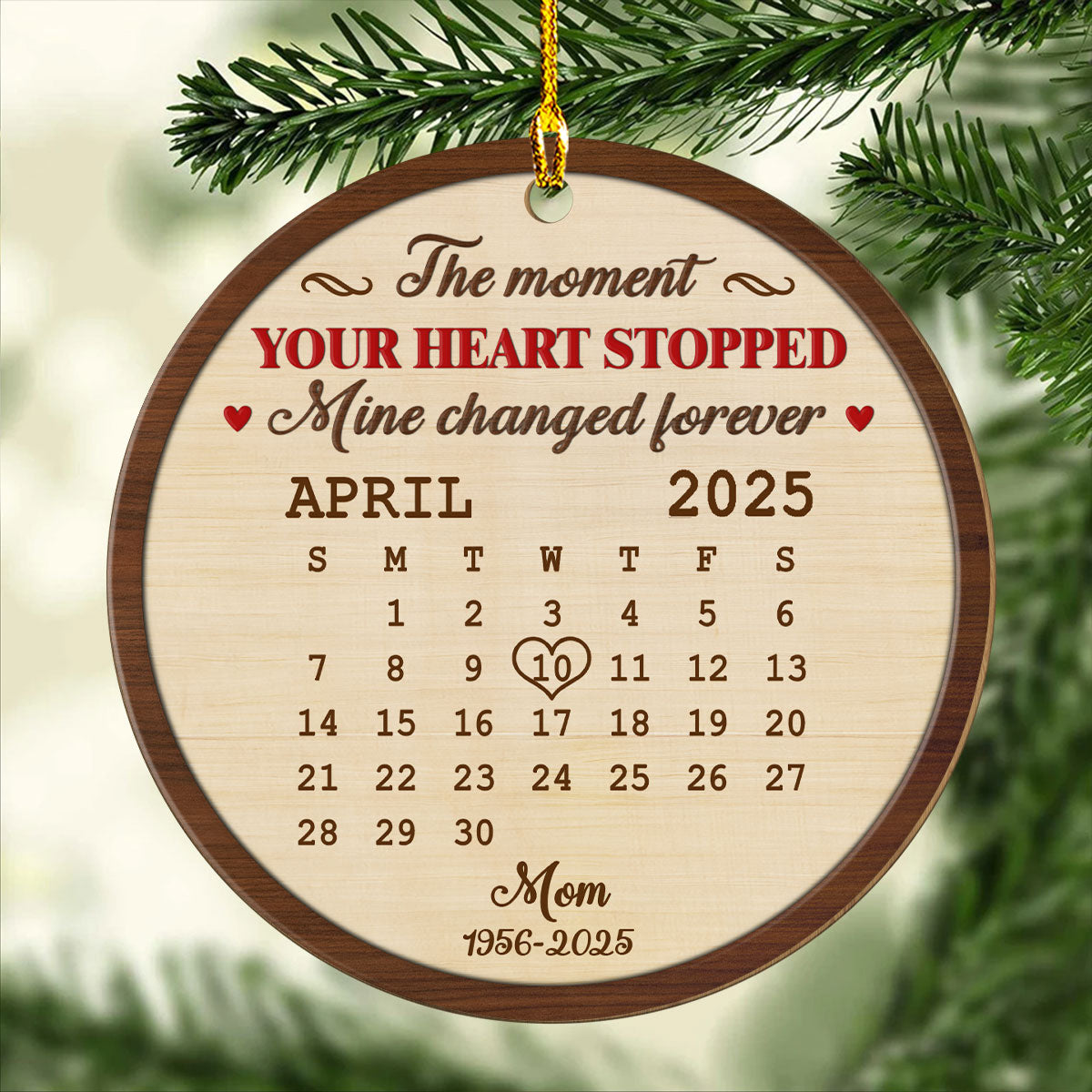 The Moment - Personalized Custom Wood Ornament