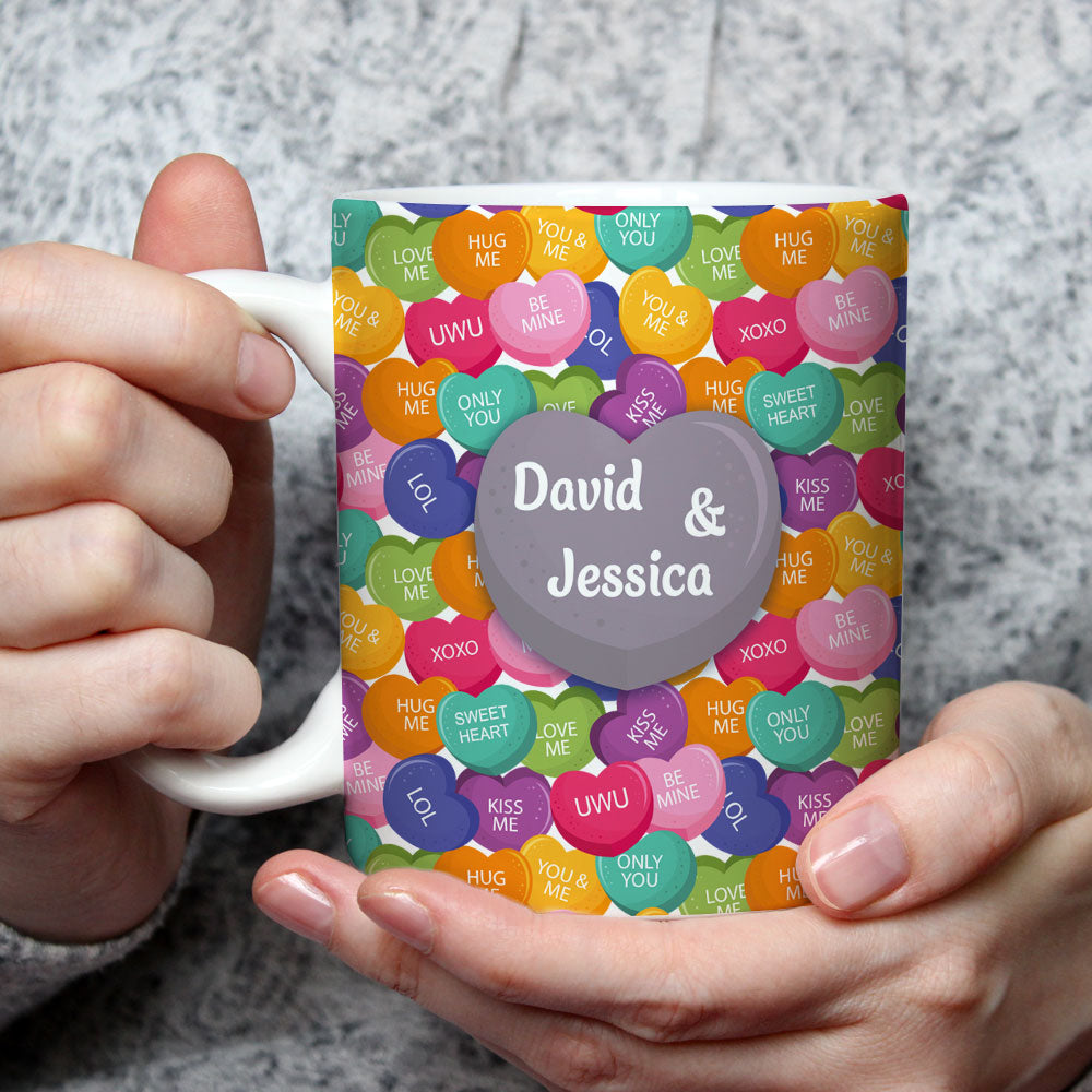 Love Laughter And Candy- Personalized Custom Coffee Mug