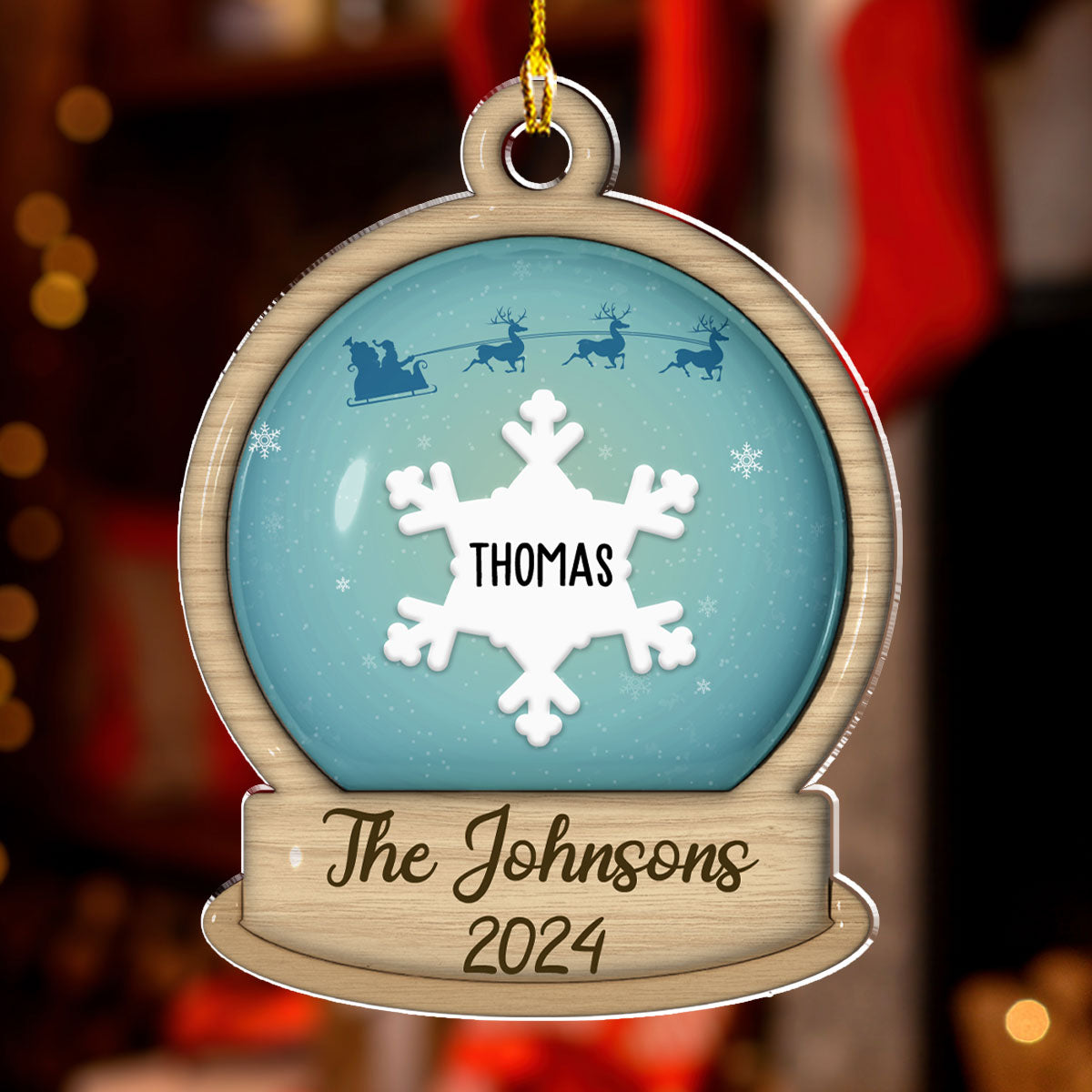 The Family 2024 - Personalized Custom 3D Inflated Effect Acrylic Ornament