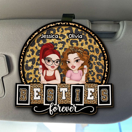 Thank You For Being My Besties - Personalized Custom Car Visor Clip