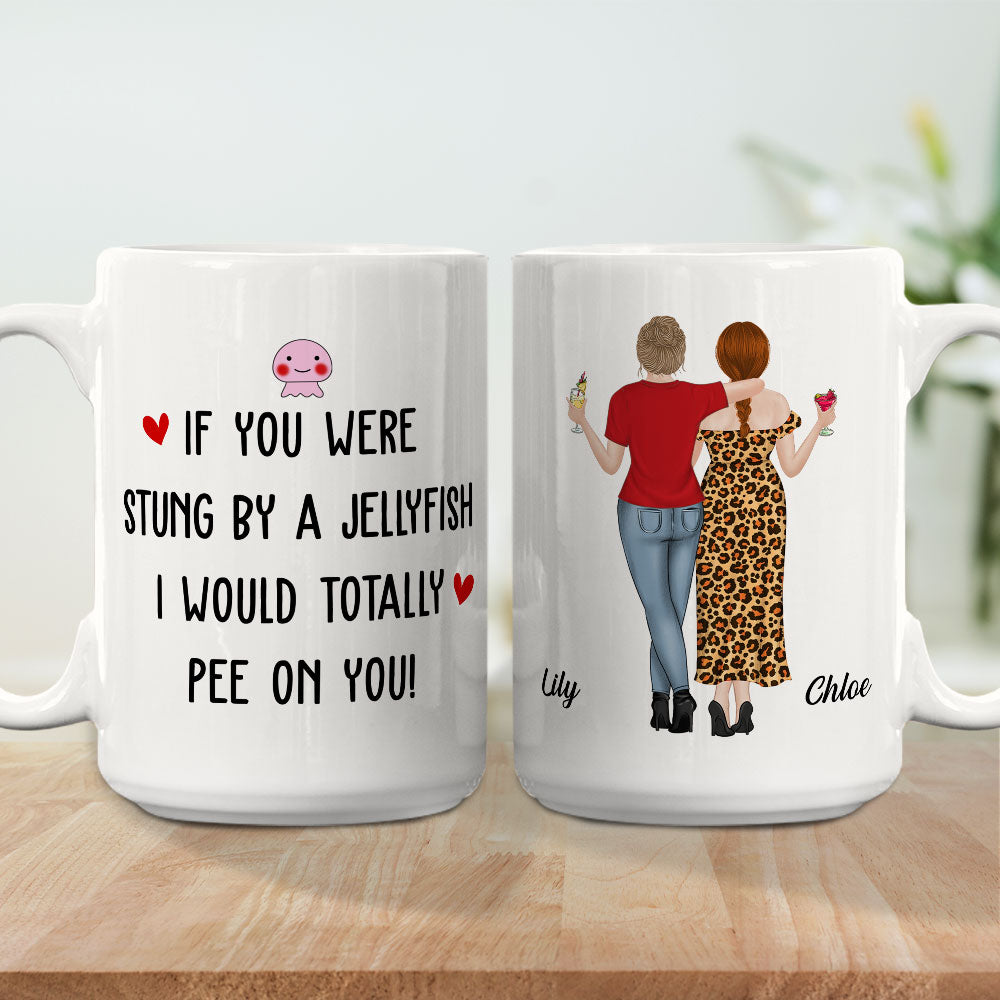 Stung By A Jellyfish - Personalized Custom Coffee Mug