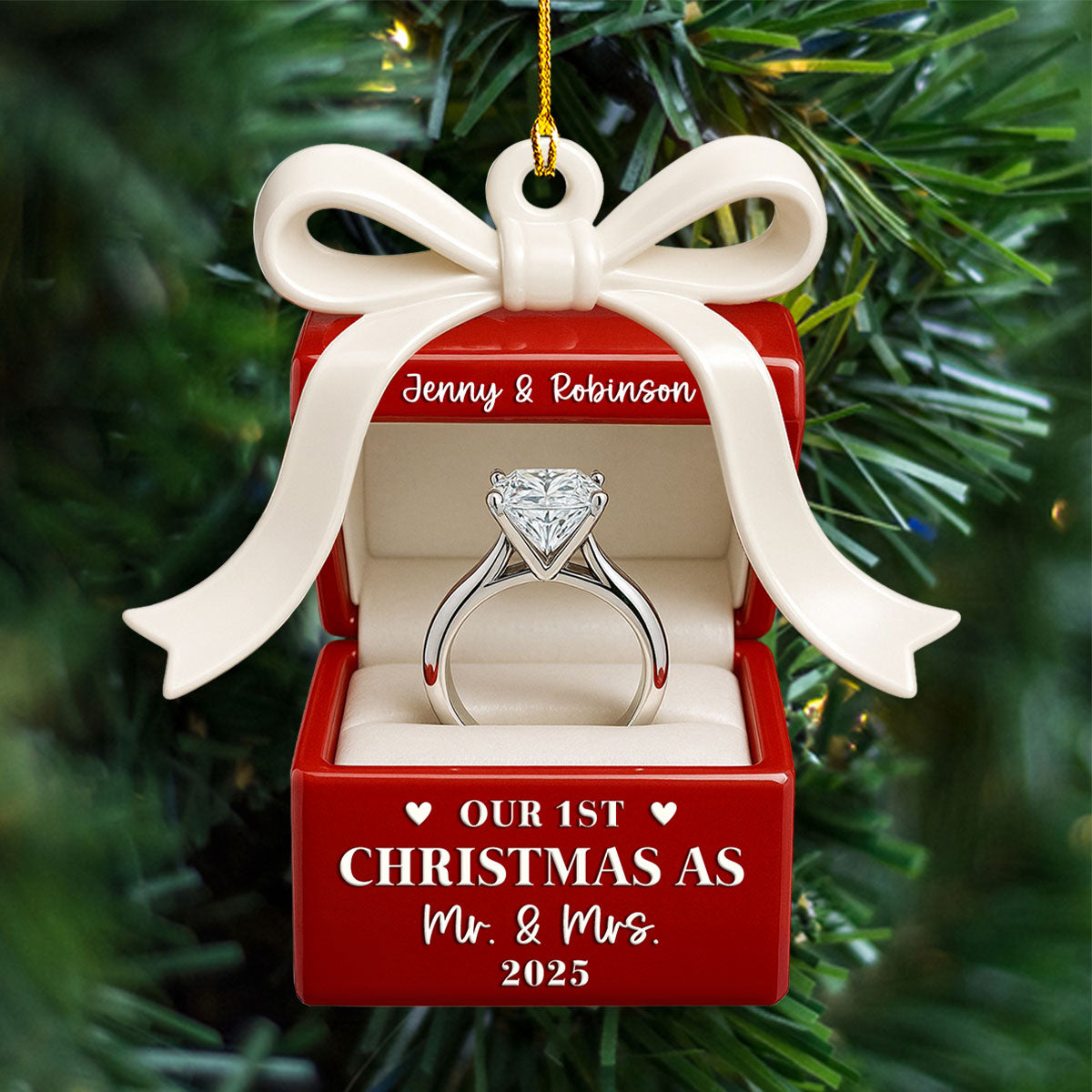First Christmas Couple - Personalized Custom Acrylic Ornament