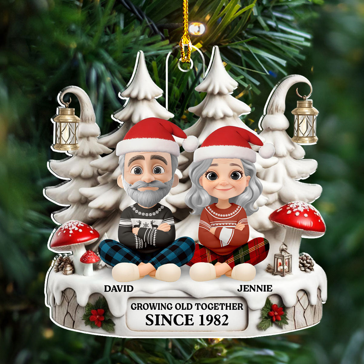 Growing Old With You - Personalized Custom Acrylic Ornament